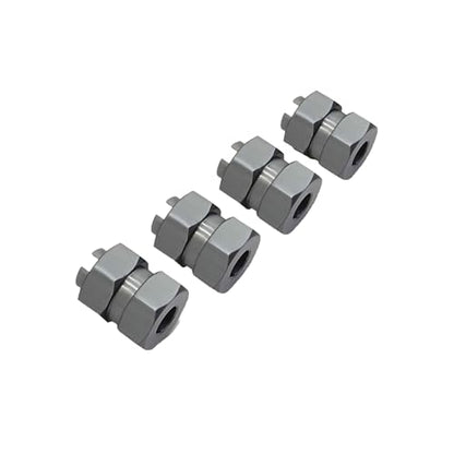 4Pcs Aluminum Extended 7mm Hex Wheel Hubs Extension Adaptor Combiner Coupler+4MM Extenders for 1/24 Axial SCX24 90081 AXI00005 AX100002 AXI00001 AXI00006 AXI00004 RC Crawler Car (Titanium) - color: Titanium