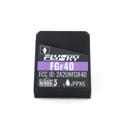 FGr4D Receiver Built-in Dual-Antenna PWM/PPM/i-BUS2/S.Bus/i-Bus Output Receiver for All AFHDS 3 Transmitter, Black