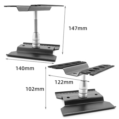 CNC Aluminum Alloy RC Car Work Stand Repair Workstation 360 Degree Rotation Lift Or Lower for 1/8 1/10 1/12 Scale Cars Trucks Buggie (Black)