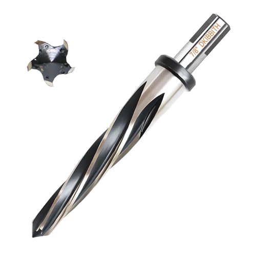 7/8” Bridge Construction Reamer Drill Bit, M2 HSS Taper Chucking Reamer for Steel Alloy Metal Wood Plastic, 1/2" Non-Slip Shank, 5-Spiral Flutes Car Reamer, to Align or Enlarge Holes, 22mm - size: 7/8”