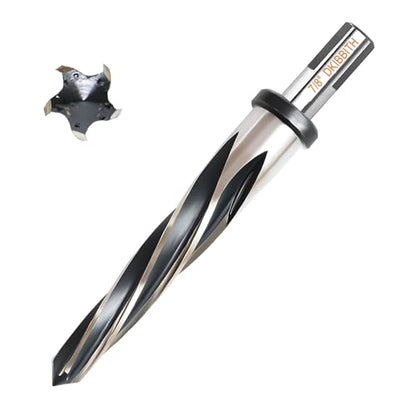 7/8” Bridge Construction Reamer Drill Bit, M2 HSS Taper Chucking Reamer for Steel Alloy Metal Wood Plastic, 1/2" Non-Slip Shank, 5-Spiral Flutes Car Reamer, to Align or Enlarge Holes, 22mm - size: 7/8”