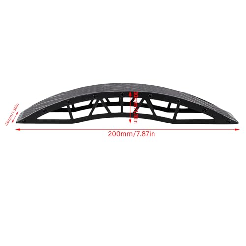 RC Crawler Bridge Obstacle, Stainless Steel DIY Assembly Ramp for 1/12 1/18 1/24 RC Crawler Course Accessories (Black Arch Bridge) - style: Black Arch Bridge