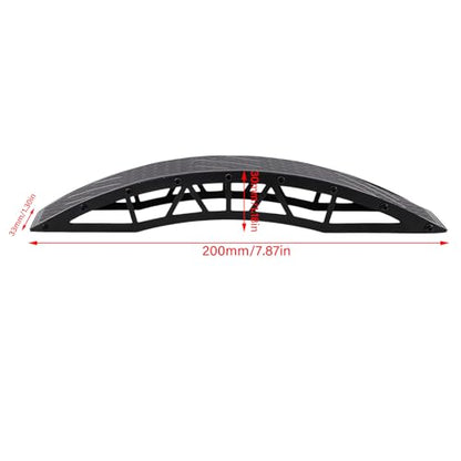 RC Crawler Bridge Obstacle, Stainless Steel DIY Assembly Ramp for 1/12 1/18 1/24 RC Crawler Course Accessories (Black Arch Bridge) - style: Black Arch Bridge