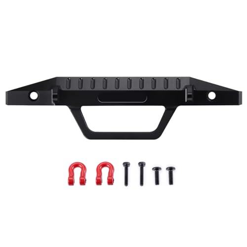 RC Bumper For TRX-4M K10 1/18 Aluminum Anti-collision Bumper With Tow Hook RC Crawler Car Upgrade Parts Accessories(Front) - size: Front