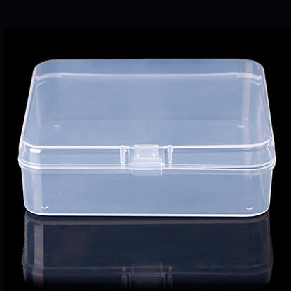 Rocutus Clear Plastic Beads Storage Containers Empty Mini Storage Container Box,12 Pack Plastic Storage Containers with Lids,Bead Storage Box with Hinged Lid for Beads(4.5 x 3.3 x 1.1 inch) - size: 4.5 x 3.3 x 1.1 inch