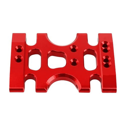LCG Metal Skid Plate Transmission Mounting for Axial SCX10 Lower Center of Gravity Chassi 1/10 RC Crawler Upgrade (red) - color: Red