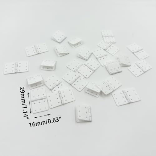 25PCS RC Airplane Pinned Nylon Hinges for RC Plane Replacement Parts Fixed Wing Model Airplane Loose-Leaf (Medium 16X29mm) - style: Medium 16X29mm
