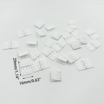 25PCS RC Airplane Pinned Nylon Hinges for RC Plane Replacement Parts Fixed Wing Model Airplane Loose-Leaf (Medium 16X29mm) - style: Medium 16X29mm