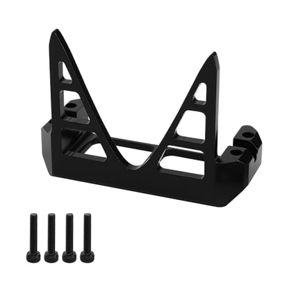 Aluminum Steering Servo Guard Armor Protective Cover Servo Mount for 1/10 RC Crawler Car Bouncer Axial Wraith 90018 RR10 Capra 1.9UTB (Black) - color: Black