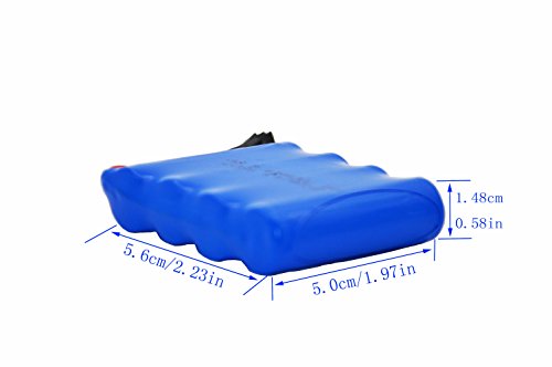Blomiky 2pcs 4.8V 700mAH Battery Suitable for C182 C185 C181 1/18 1:18 RC Truck Rock Crawler Vehicle or RC Car / C181 Battery 2 Pack