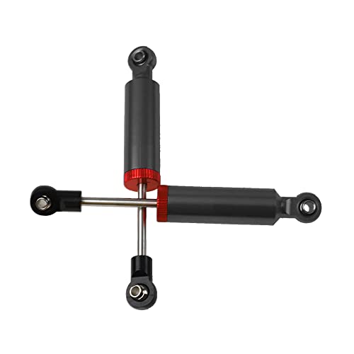 4Pcs RC Car Shocks Shock Absorber Internal Spring Shocks Damper Upgrade Parts Compatible with Axial SCX10 Traxxas TRX4 Redcat Tamiya 1/10 RC Crawler (Hole Distance:90mm, Black) - color: Black, size: Hole Distance:90mm