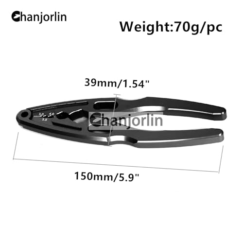 RC Multi-Function Shock Pliers Aluminum Alloy RC Clamps 3.0 3.5 4.0 Shock Pivot Balls Tie Rods Shafts Assembly Disassembly Tool For 1/8 1/10 Crawler On Off Road Buggy Truck Car (Black) - color: Black