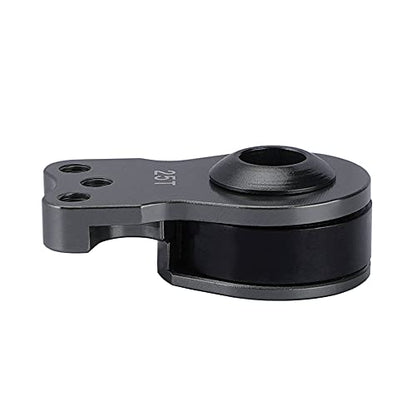 DJX Aluminum 25T Servo Saver 3 Holes Adjustable Hi-Torque Servo Horn for 1/8 1/10 Remote Control Car Boat (Titanium) - color: Titanium
