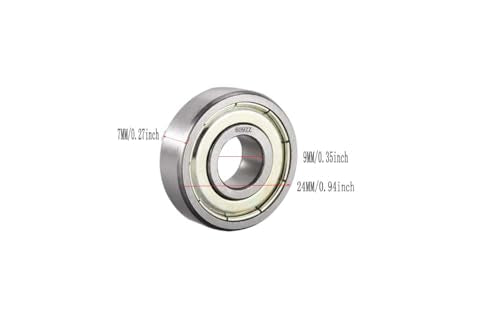 8-Pack 609-ZZ Double Rubber Sealed deep Groove Ball Bearings, 9MMx24MMx7MM, pre-Lubricated, Stable Performance, and Cost-Effective Ball Bearings - size: 609ZZ