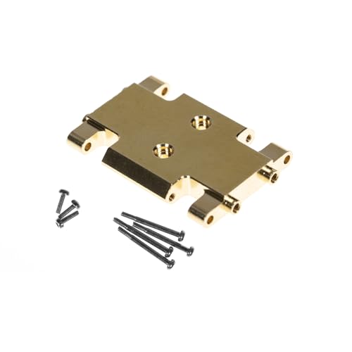 Skid Plate Transmission Mount for AX24,Brass Mount for AX24 XC-1, 21 Grams, Upgrades Parts for 1/24 RC Crawler Car - color: Brass-gold