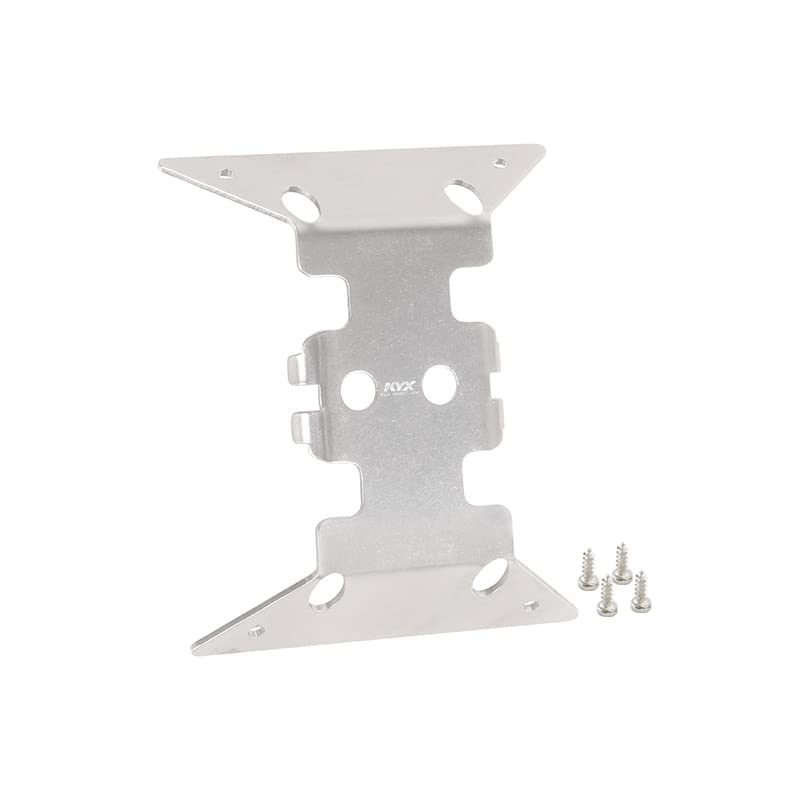 KYX Racing Stainless Steel Chassis Protective Plate Skid Plate Guard Upgrades Accessories for 1/24 RC Crawler Car Axial AX24