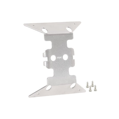 KYX Racing Stainless Steel Chassis Protective Plate Skid Plate Guard Upgrades Accessories for 1/24 RC Crawler Car Axial AX24