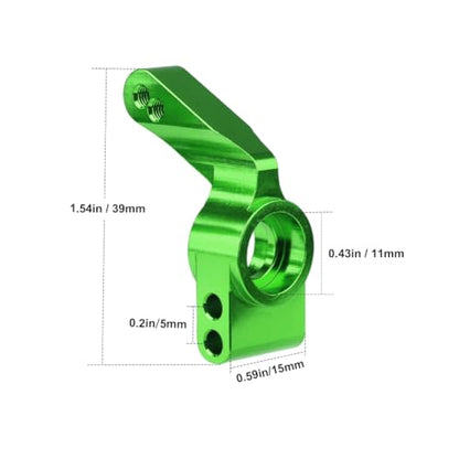 Hobbypark Aluminum Rear Stub Axle Carriers Upgrade Parts for 1/10 Traxxas 2WD Slash, Stampede, Rustler VXL, Bandit VXL, Replace 3752, Green-Anodized - color: Green