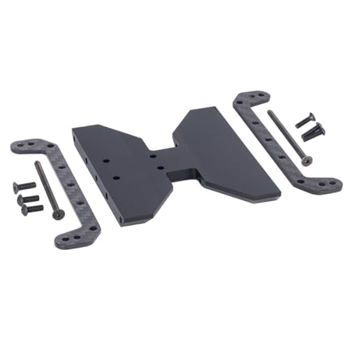 1/10 RC Skid Plate,1Pcs Delrin Transmission Plate Carbon Fiber Chassis Skid Plate for 1/10 RC Crawler Axial Scx10II or III Capra 1.9 UTB Upgrade Parts