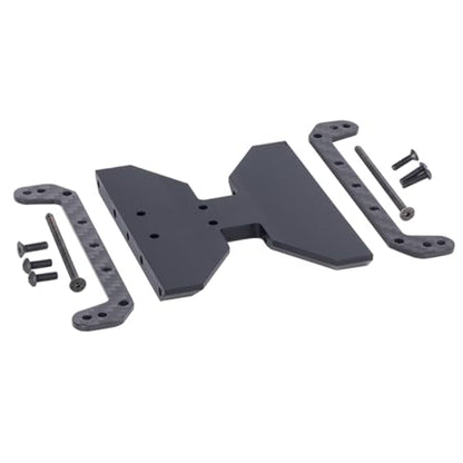 1/10 RC Skid Plate,1Pcs Delrin Transmission Plate Carbon Fiber Chassis Skid Plate for 1/10 RC Crawler Axial Scx10II or III Capra 1.9 UTB Upgrade Parts