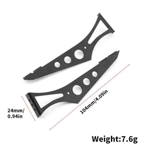 Metal Tail Wing Rear Spoiler Compatible with 1/10 RC On-Road Racing Rally Drift Car Models Including TT01 TT02 XV01 PTG2 94123 FW06