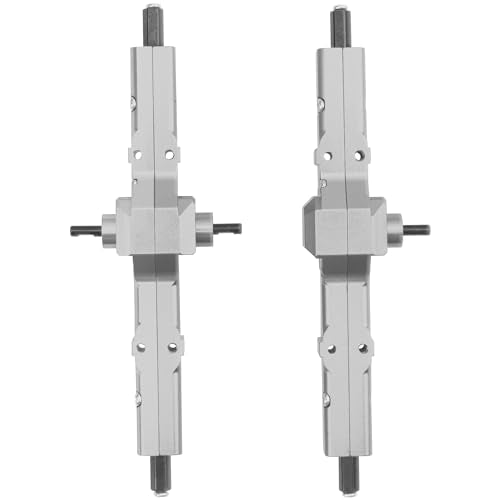ShareGoo 3Pcs B16 Straight Axle Set Front Middle Rear Aluminum Complete Axle Compatible with WPL B16 B36 JJRC Q60 Q63 Q64 FY004 6X6 6WD 1/16 RC Car (Titanium) - color: Titanium