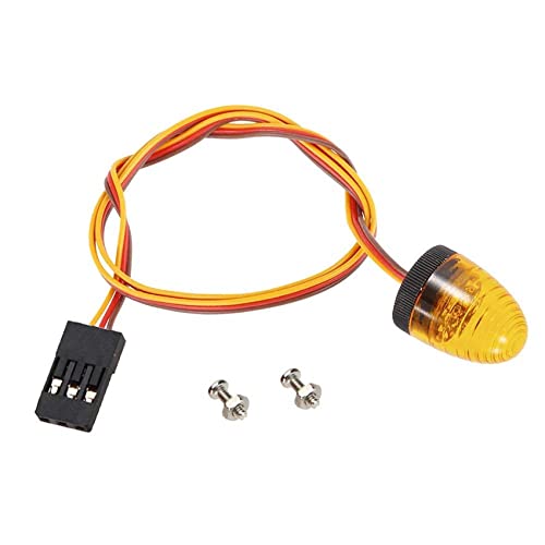 5 Modes Ultra Bright LED Lights Rotating Flashing Police Lamp for 1/8 1/10 RC Mode Crawler Truck Short Course Car CC01 D90 SCX10 4WD (10x15mm, Yellow) - color: 10x15mm, Yellow
