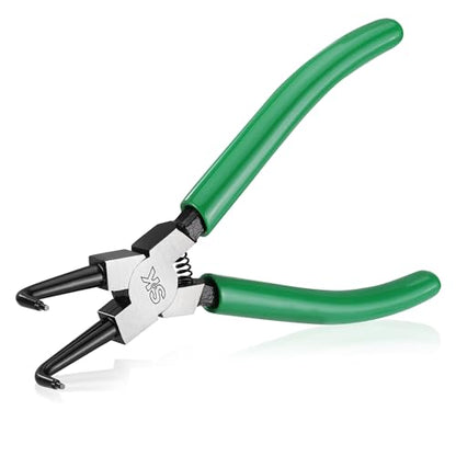 SK 7-Inch Snap Ring Pliers, Internal Circlip Pliers with 90-Degree Bent Jaw | Tip Diameter 0.07'', Premium CR-V Steel, Polished & Black Finished Tip, Spring-Loaded, Anti-Slip Grip - style: Internal Bent