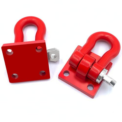 1/6th Red Trailer Tow Hook Buckle Winch D Shackles for AXIAL SCX6 AXI05000 JLU SCX6-II RC Crawler Car Accessories