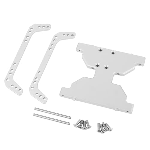 Aluminum Chassis Armors Anti-Collision Protection Skid Plate for 1/10 RC Crawler Axial Capra 1.9 Unlimited Trail Buggy UTB Currie F9 AXI03004 Metal Upgrade Parts (Silver) - color: Silver