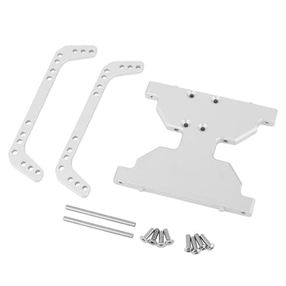Aluminum Chassis Armors Anti-Collision Protection Skid Plate for 1/10 RC Crawler Axial Capra 1.9 Unlimited Trail Buggy UTB Currie F9 AXI03004 Metal Upgrade Parts (Silver) - color: Silver