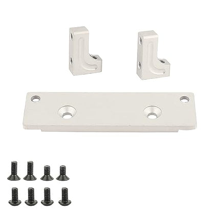 1/10 Metal Alloy Front Axle Servo Mount Holder Servo Fixed Bracket for AXI03004 Capra 1.9 RC Car Alloy Upgrade Parts (Silver) - color: Silver