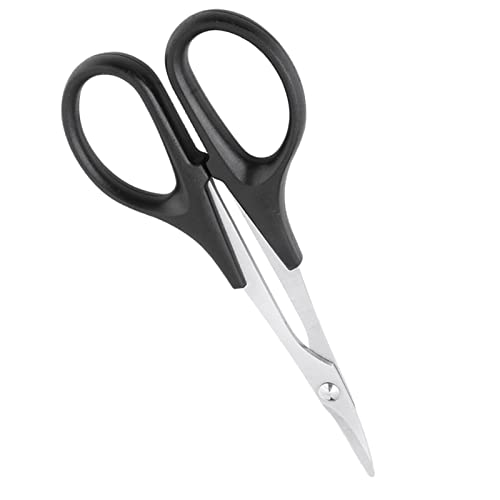 RC Body Reamer 0-14mm Hole Puncher w/Sleeve and Curved Scissors & Straight Scissors Set RC Car Body Mounting for RC Car Truck Bodyshell Repair Tools (Black) - color: Black