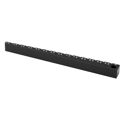 RC Ride Height Gauge 1/10, RC Camber Gauge Aluminum Alloy RC Ride Height and Camber Gauge Kit for 1/10 RC Drift Car, 0.1 to 0.4in Adjustment Range (Black) - color: Black