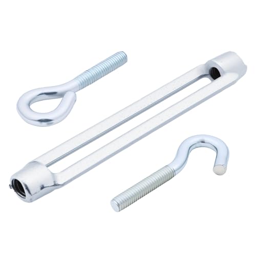Stainless Steel Turnbuckle Kit, 10PCS Adjustable Turnbuckle Tensioner for Metal Cable Wire, Hook and Eye Tensioners for Shade Sails, Heavy Duty,Rust-Proof,1/4 inch (M6) - style: M6