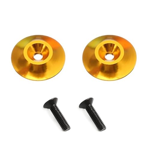 RC Car Repair Kit 1/8 2pcs Rear Tail Wing Gasket RC Car General Purpose Fixed Tail Protection Accessories(Yellow) - color: Yellow