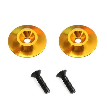 RC Car Repair Kit 1/8 2pcs Rear Tail Wing Gasket RC Car General Purpose Fixed Tail Protection Accessories(Yellow) - color: Yellow