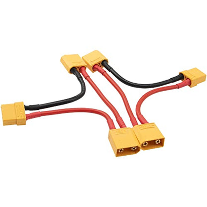 2Pcs HIRCQOO RC Car Serial Series Cable Adapter Compatible with XT90 Large Tamiya Traxxas EC5 XT60 EC3 T Plug for RC Truck Boat Lipo Battery ESC (XT90 Plug) - style: XT90 Plug