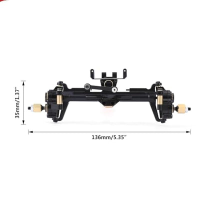 RC Portal Axle Compatible with SCX24 for Axial 1/24 RC Crawlers Cars Upgraded Part Modification Matel Front Portal Axle Set Assembly(Black) - color: Black