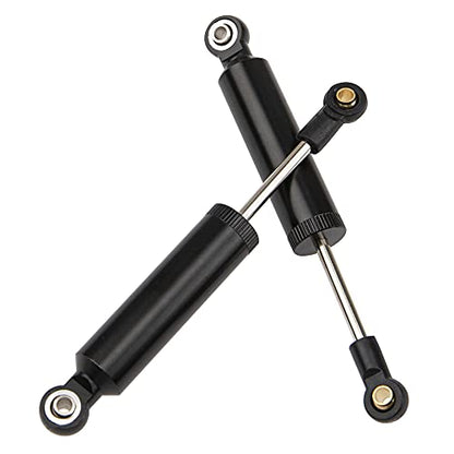 4Pcs Shock Absorber Damper Internal Spring 90mm Aluminum Alloy Shocks Compatible with Axial SCX10 90046 HSP HPI Traxxas TRX4 Redcat 1/10 RC Crawler Car (Black) - color: Black
