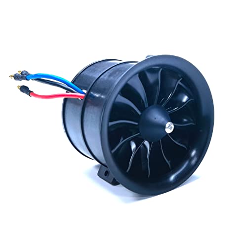 EDF 70mm pro CW 4S 2800KV 12 Blades 16.8V Electric Ducted Fan, Hobby RC Jet Engine Propeller, RC Car Parts High Speed Brushless Motor, Remote Control Model Replacement Airplane Parts DIY - color: Edf 70pro Cw, size: 4S 2800KV