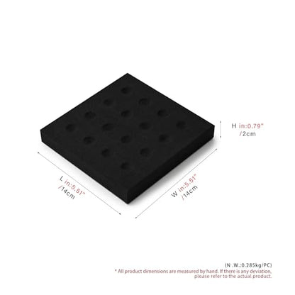 Oirlv Black Microfiber Jewelry Bead Display Tray | Soft Black Microfiber, 5.51"X5.51"X0.79", Holds Loose Stones Securely, Great for Gem Shows and Client Presentations - style: P13710
