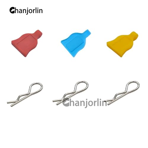 12 Pcs RC Car Universal RC Body Clips with Pull Tabs Car Clips R Clips Compatible with 1/8 1/10 1/12 RC On Road Car Crawler Truck Buggy Shell Replacement Parts TT02 Axial SCX10 (Yellow) - color: Yellow