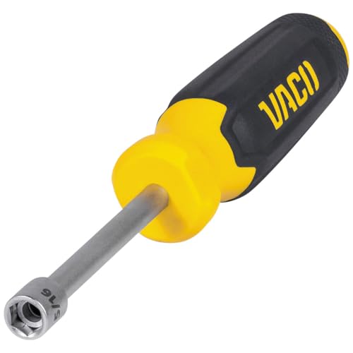 VAC7070 7-Piece SAE Nut Driver Set, Laser Etched Sizes, Magnetic Tip, Hollow Shaft and Comfort Grip for Precise Hex Nut Driving - style: SAE