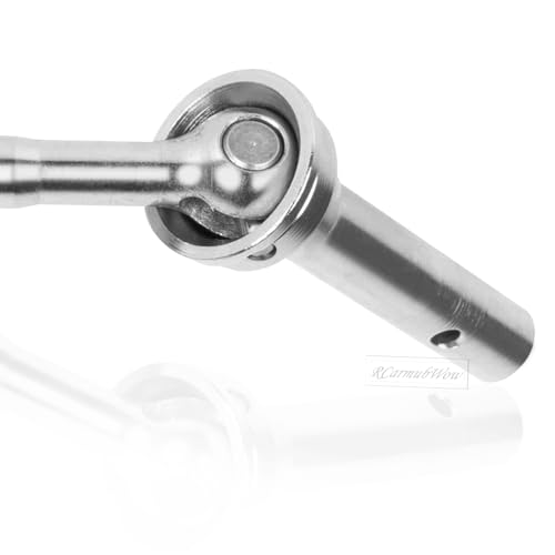 RC Drive Shafts Axles Upgrades Part for 1/8 Kraton 6S BLX,Steel #45 Front & Rear Driveshaft,Center CVD Dogbone,6pcs,Silver - color: Silver(6pcs)