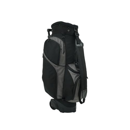 RJ Sports Spinner X Transport Wheeled Golf Cart Bag - color: Black/Heather Grey