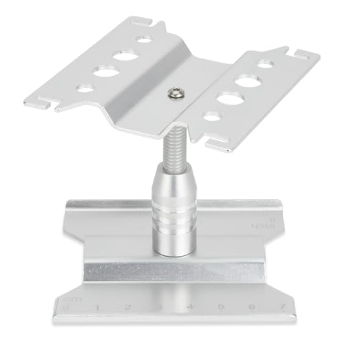 RC Car Repair Workstation,Aluminum 360 Degree Rotation Lift Lower Work Stand Body Mounts for SCX24 TRX4M FCX24 1/18 1/24 Scale RC Truck Crawler Buggy (Silver)