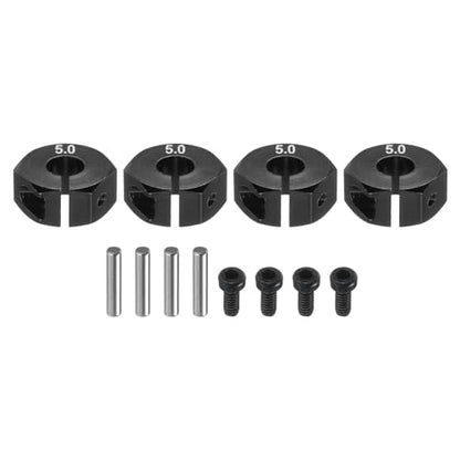 MECCANIXITY Aluminum 12mm Wheel Hex Hubs Drive Adapters Black 5mm Thickness with Screws and Pins for RC Car Upgrade Replacement Parts 4Pcs - color: Black, size: 5mm