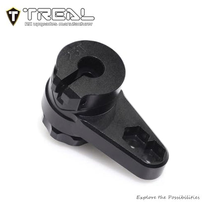 Treal Aluminum 7075 Servo Saver Set 25T for LMT Monster (Black) - color: Black