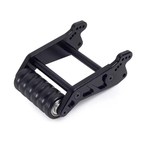 for Losi for LMT 4WD 1/8 Solid Axle 1pc Metal Adjustable Wheelie Bar Anti Roll Wheel Upgrade Parts RC Monster Truck RTR Grave Digger Rc Upgrade Spare Parts - color: Black